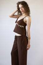 Lightweight Crinkle Seashell Babydoll Tank Top