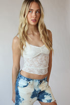 Lace Sweetheart Tank Top