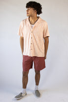 Linen Cotton Blend Pull On Shorts