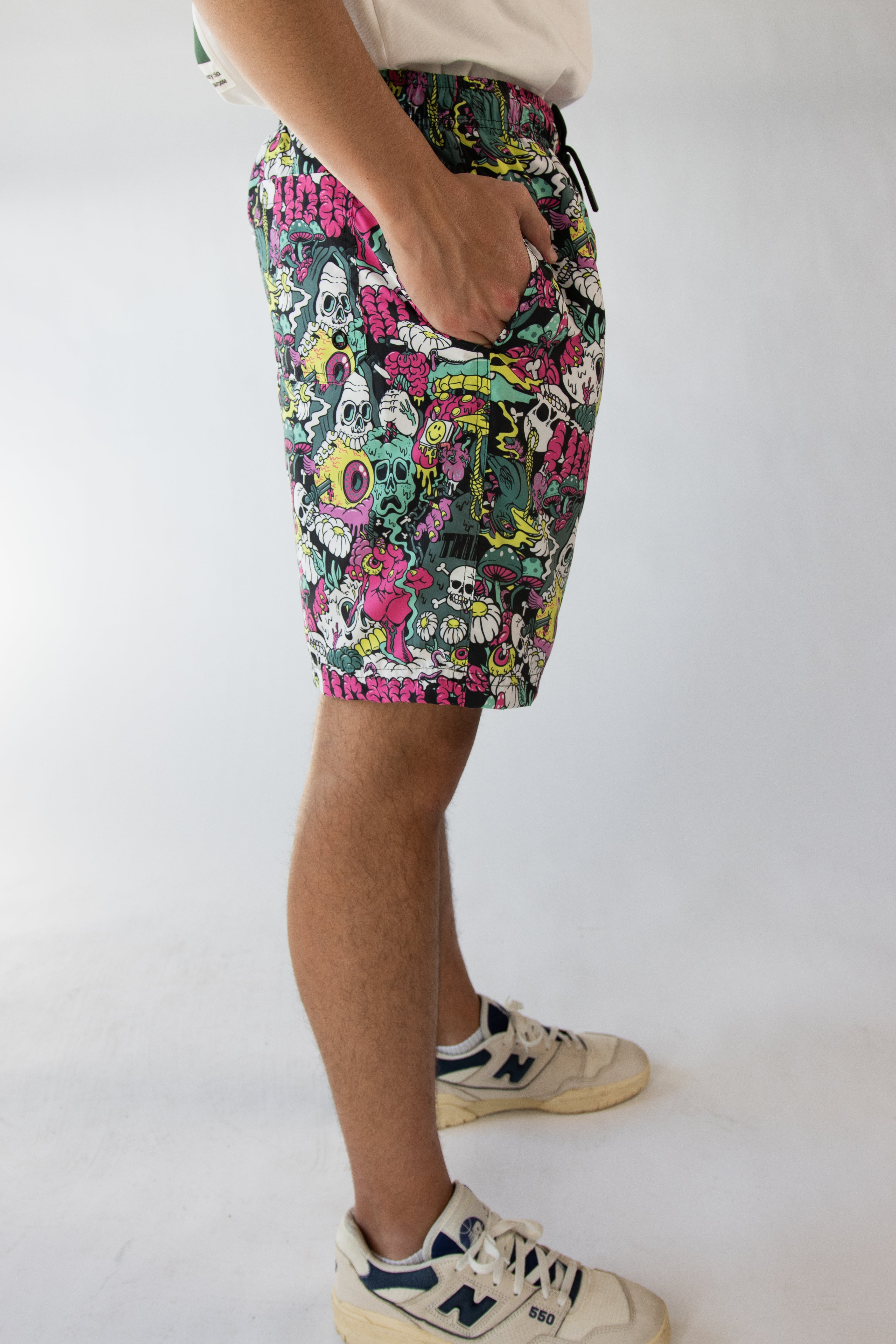 Liquid Death Skull Graffiti Swim Shorts