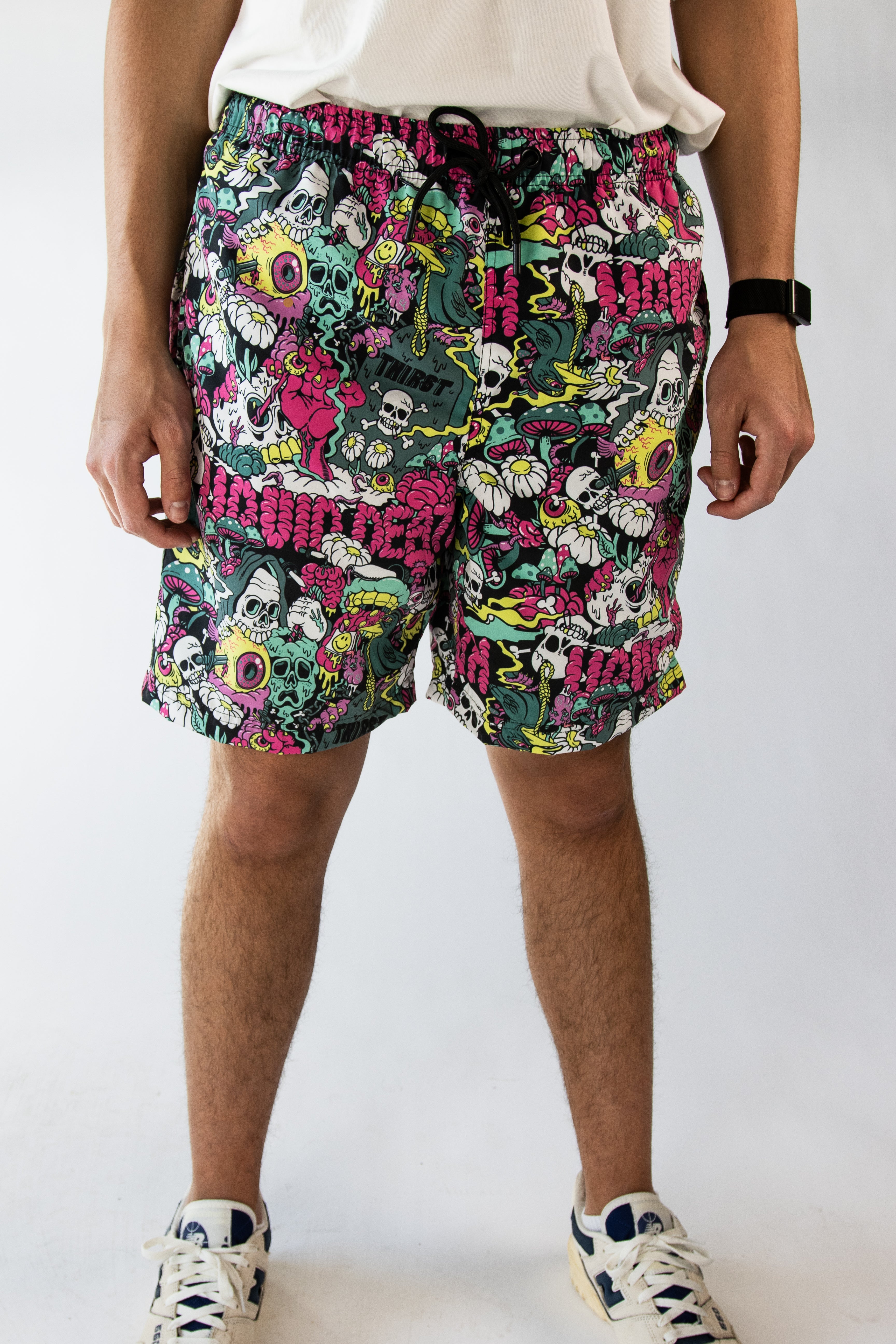 Liquid Death Skull Graffiti Swim Shorts