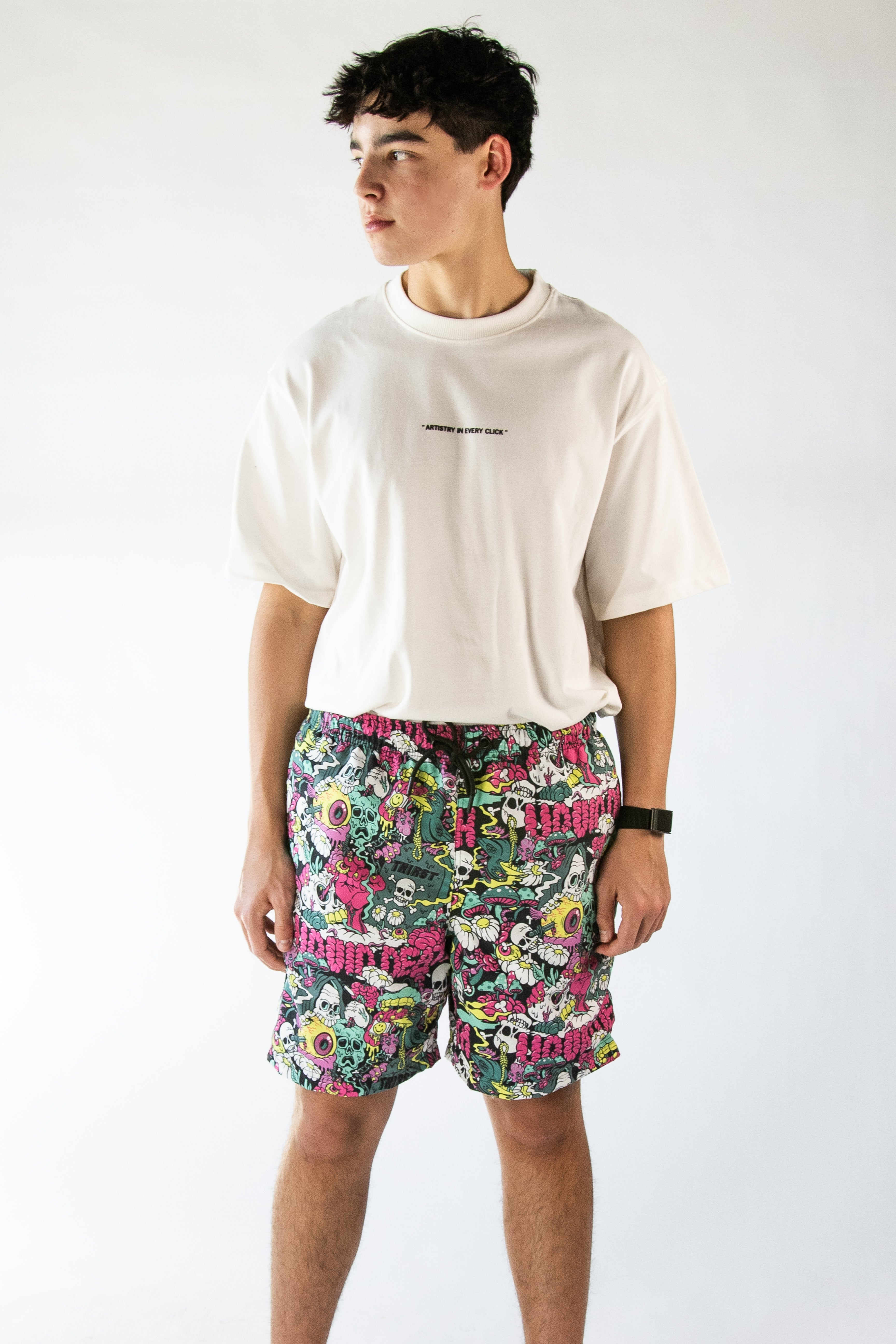 Liquid Death Skull Graffiti Swim Shorts