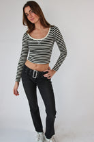 Low Rise Bootcut Belted Jeans