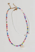 2-Piece Bead & Shell Choker Set
