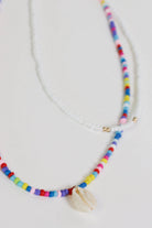 2-Piece Bead & Shell Choker Set