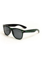 Black Pot Leaf Wayfarer Sunglasses