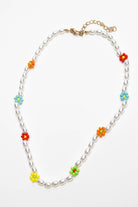 Pearl & Flower Beaded Necklace