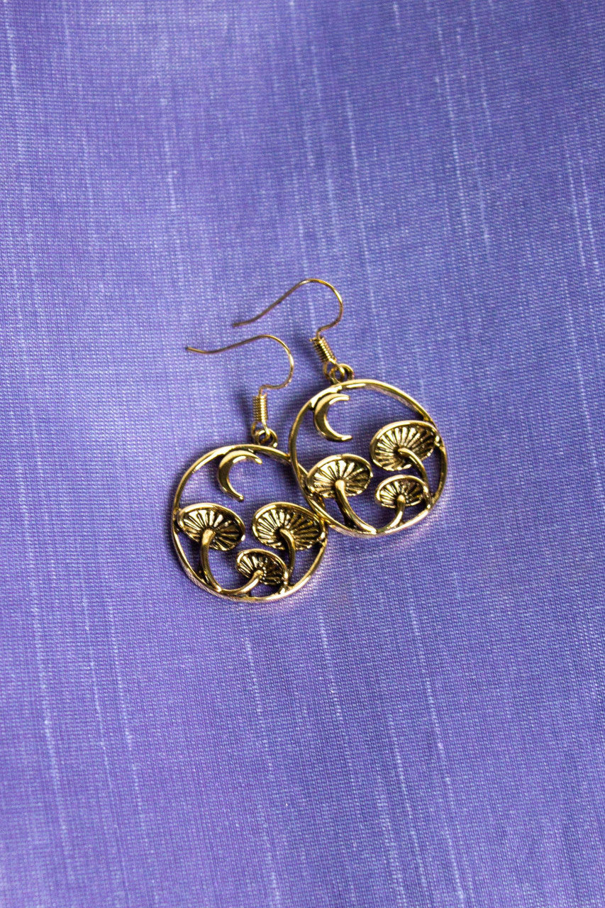Moonlit Mushrooms Earrings