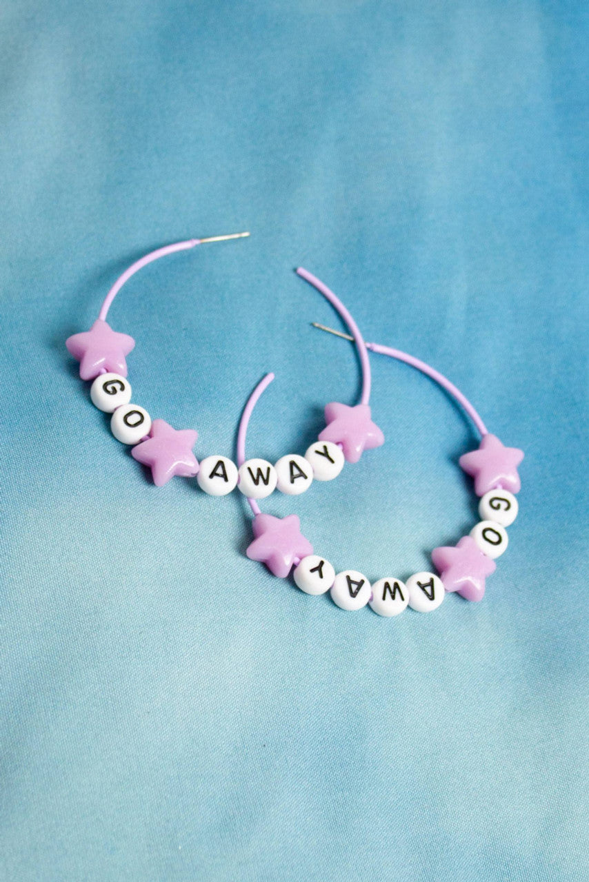 Go Away Stars Hoop Earrings