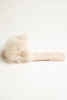 Taupe Fluffy Slides
