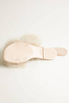 Taupe Fluffy Slides