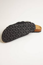 Black Snakeskin Print Sandals