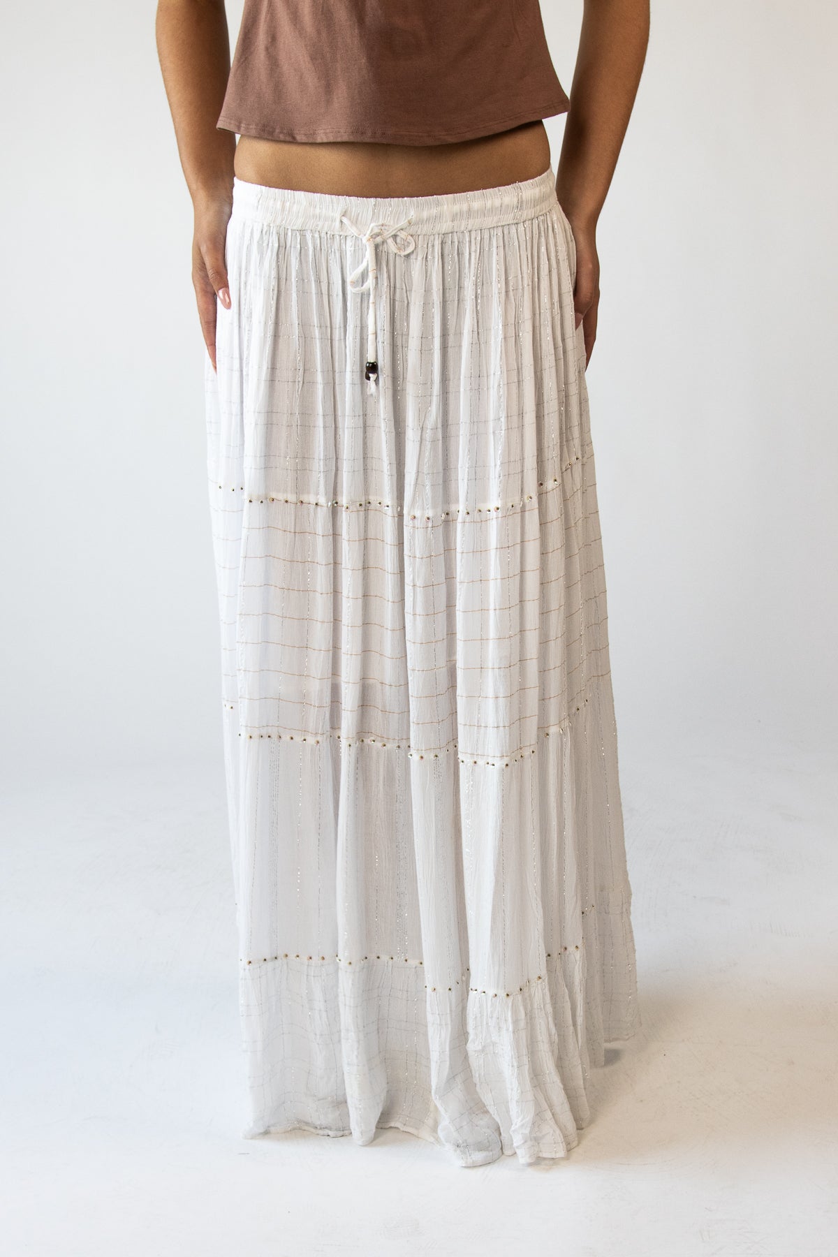 Lurex Maxi Skirt