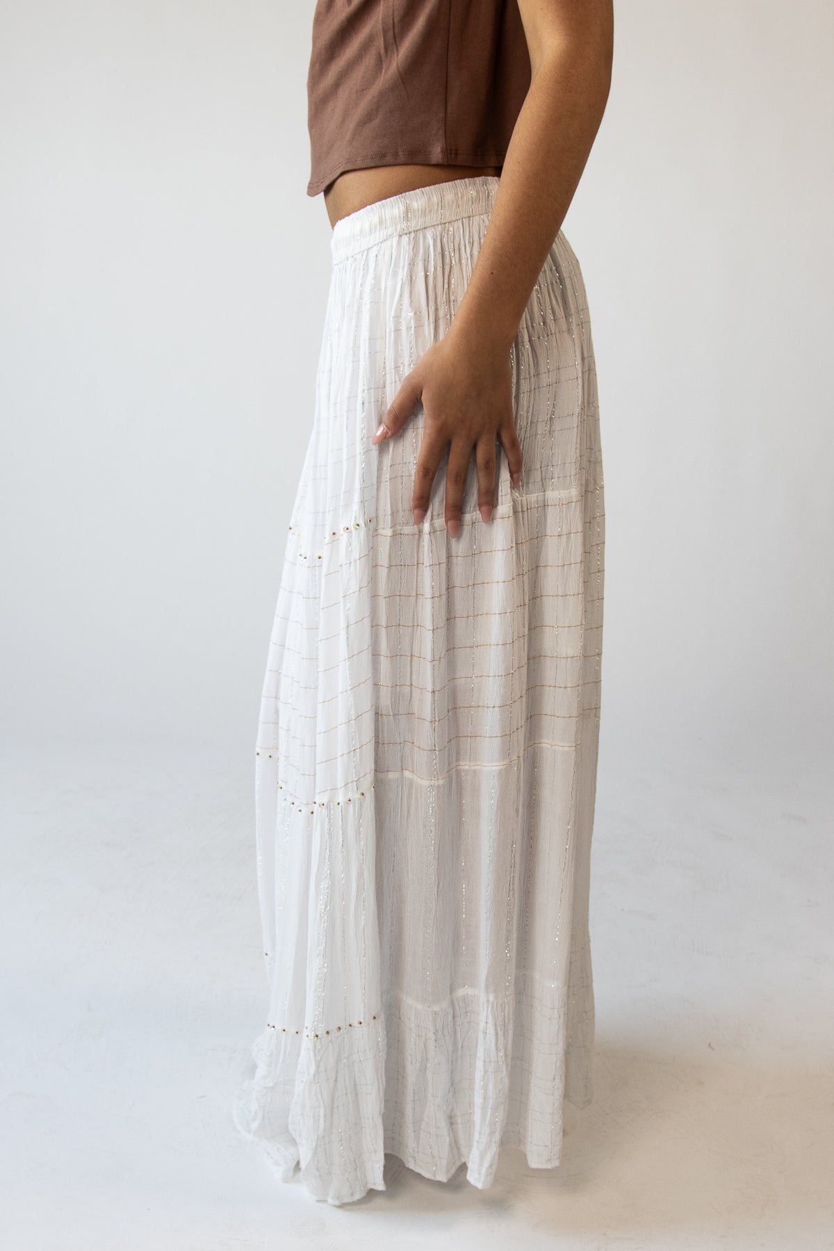Lurex Maxi Skirt