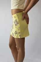Flower Sequin Mesh Mini Skirt