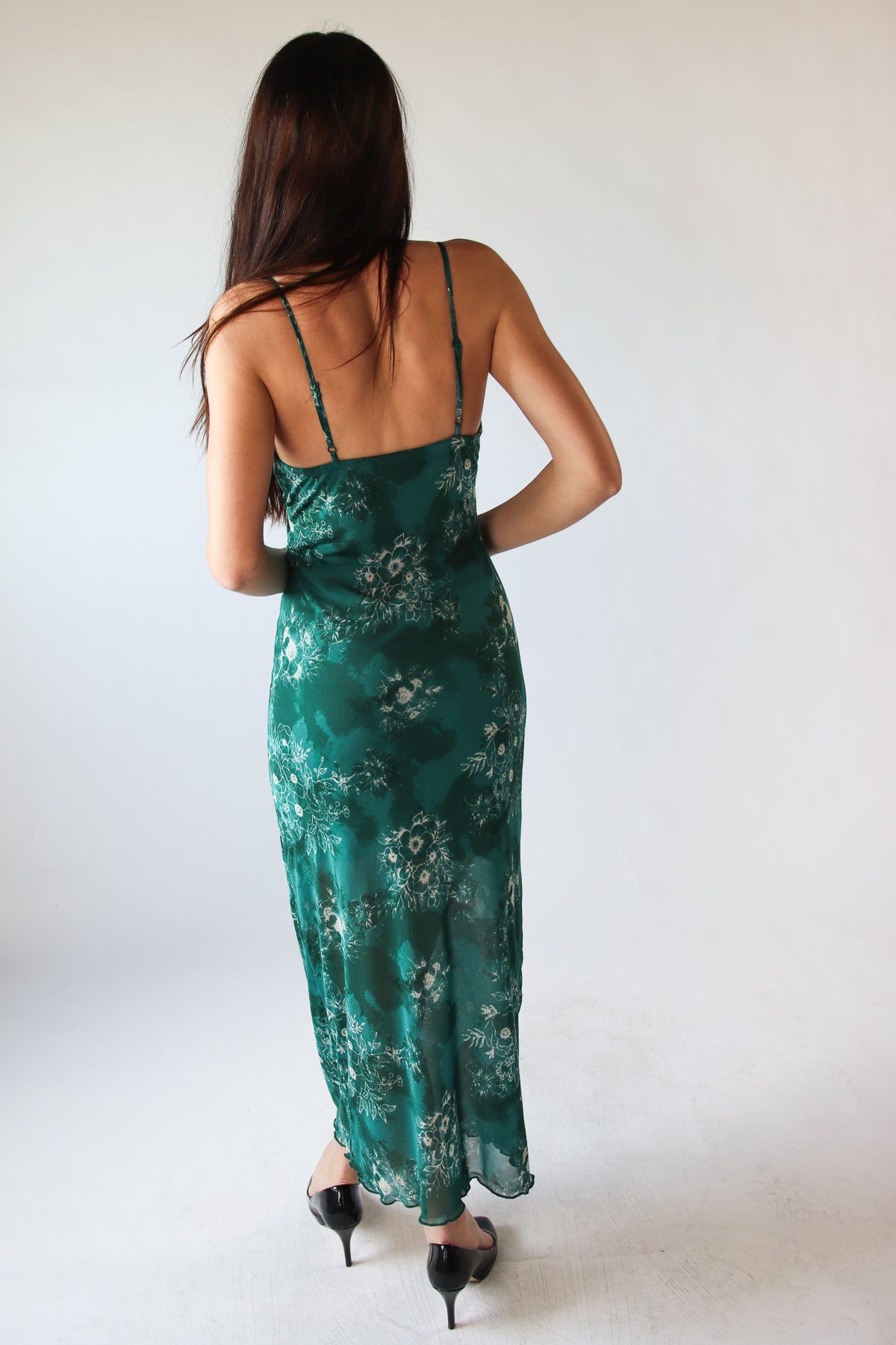 Mesh Cami Tea Length Dress