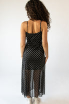 Mesh dot Fit and Flare Dress