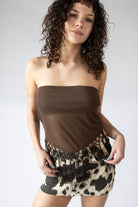 Tassel Fringe Mesh Tube Top