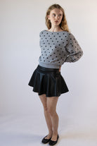 Matte Black Skater Skirt