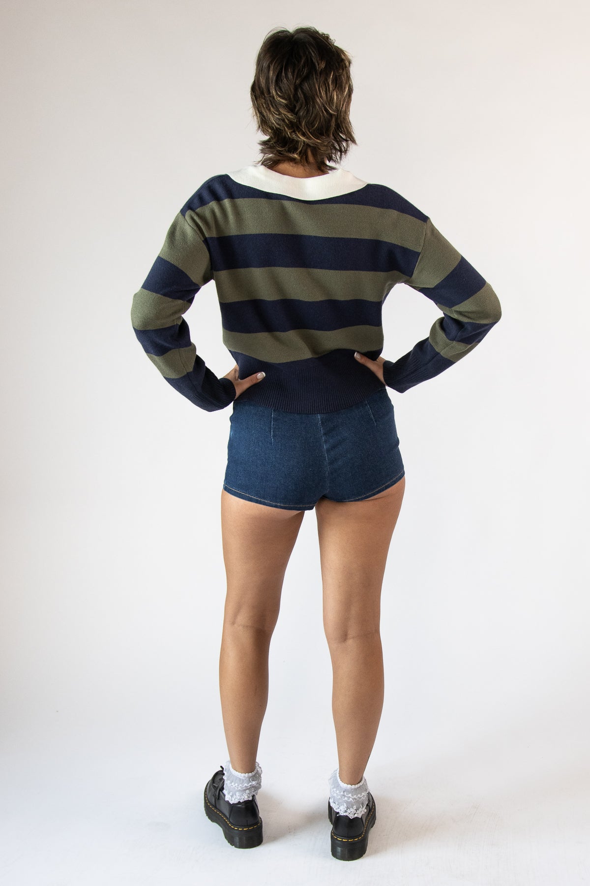 Micro Mini Zip Denim Shorts