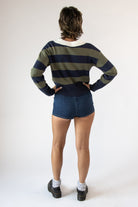 Micro Mini Zip Denim Shorts