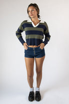 Micro Mini Zip Denim Shorts