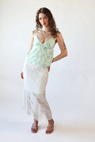 Flower Sequin Beaded Babydoll Top