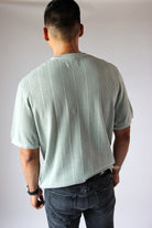 Chevron Knit Tee Mint
