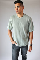 Chevron Knit Tee Mint