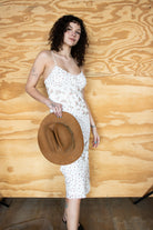 Mixed Floral Print Mesh Midi Dress