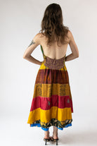 Mixed Scarf Print Maxi Dress