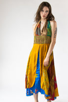 Mixed Scarf Print Maxi Dress