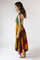 Mixed Scarf Print Maxi Dress