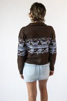 Mock Zip Fair Isle Cardigan