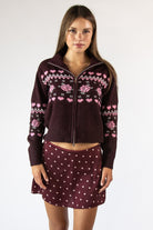 Mock Zip Fair Isle Cardigan
