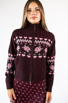 Mock Zip Fair Isle Cardigan
