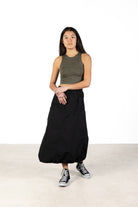 Moss Green Floral Seamless Jacquard Tank