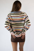 Multi Stripe V Neck