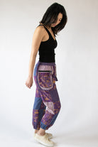 Mushroom Stripe Pocket Patchwork Joggers