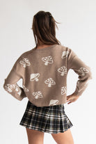 Mocha Mushroom Cropped Sweater