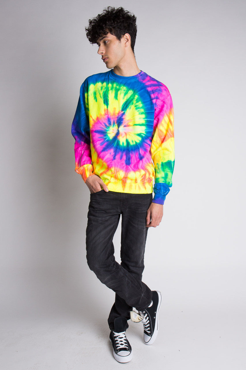 Neon Rainbow Tie Dye Sweatshirt – Ragstock