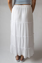 Fish Charm Beaded Tie Tiered Maxi Skirt