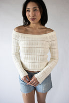 Boat Neck Knit Sweater