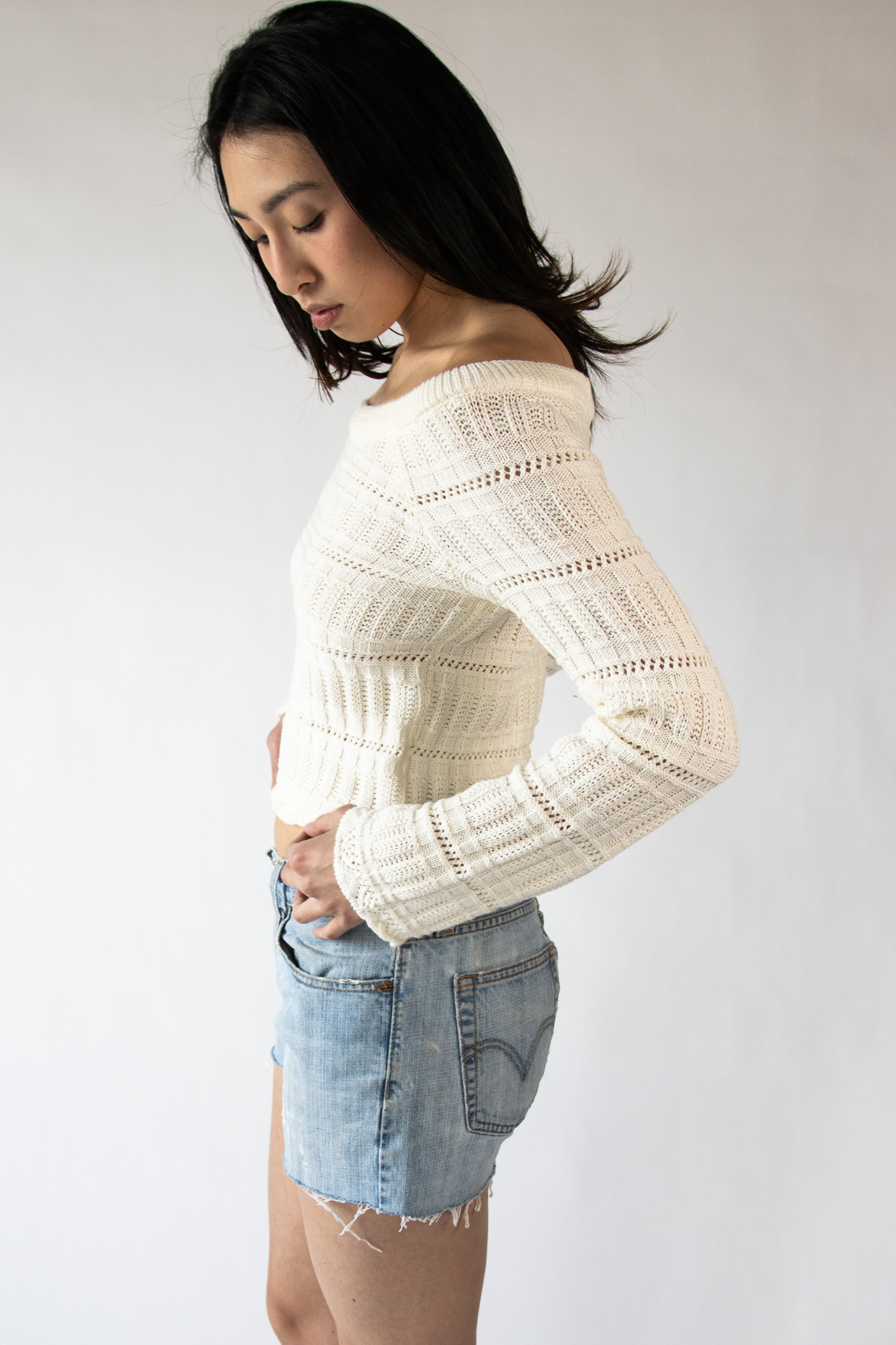 Boat Neck Knit Sweater