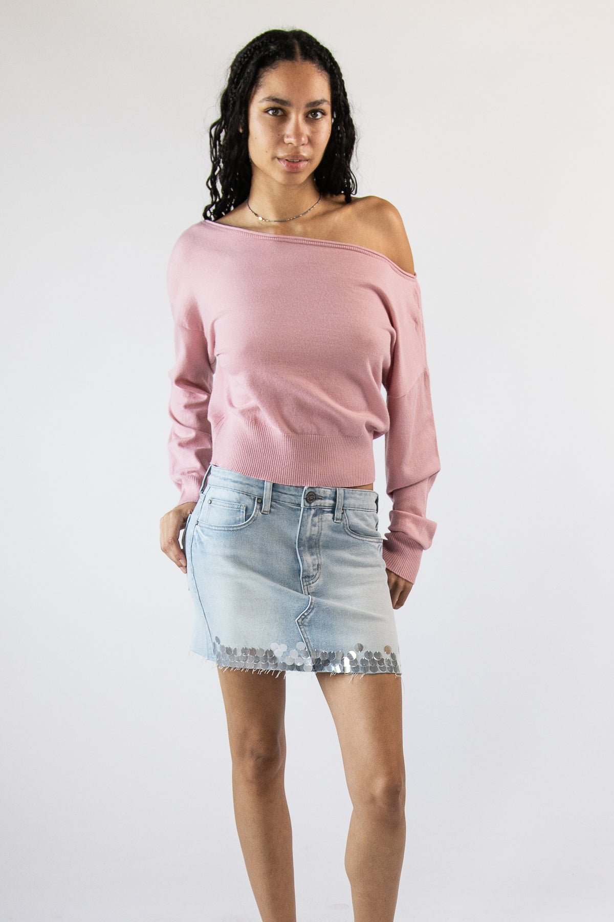 Ballet Neck Dolman Pullover