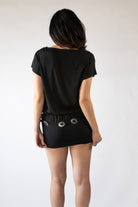 Drop Waist Western Belt Mini Dress