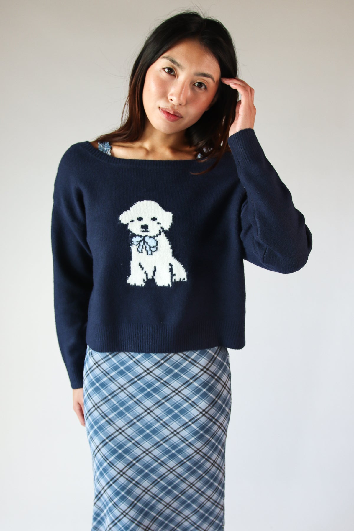 Off the Shoulder PuppySweater