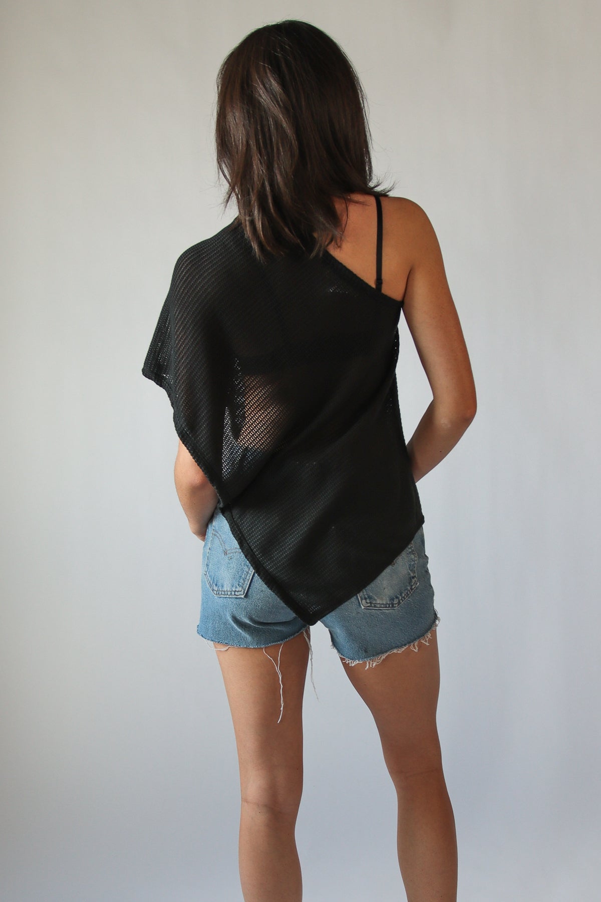 Off The Shoulder Knit Poncho