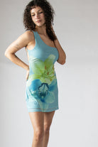 Orchid & Lily Mesh Lace Up Back Mini Dress