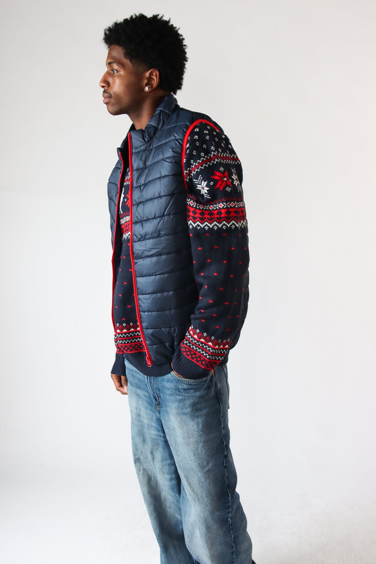 Packable Puffer Vest Navy